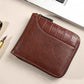 Portafoglio uomo bifold in pelle PU con chiusura zip integrale