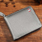 Portafoglio uomo bifold in pelle PU con chiusura zip integrale