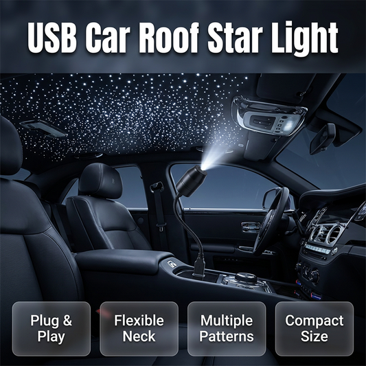Luce proiettore di stelle per tetto auto USB