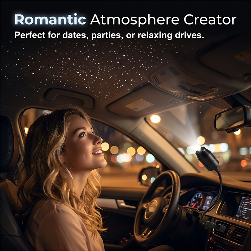 Luce proiettore di stelle per tetto auto USB