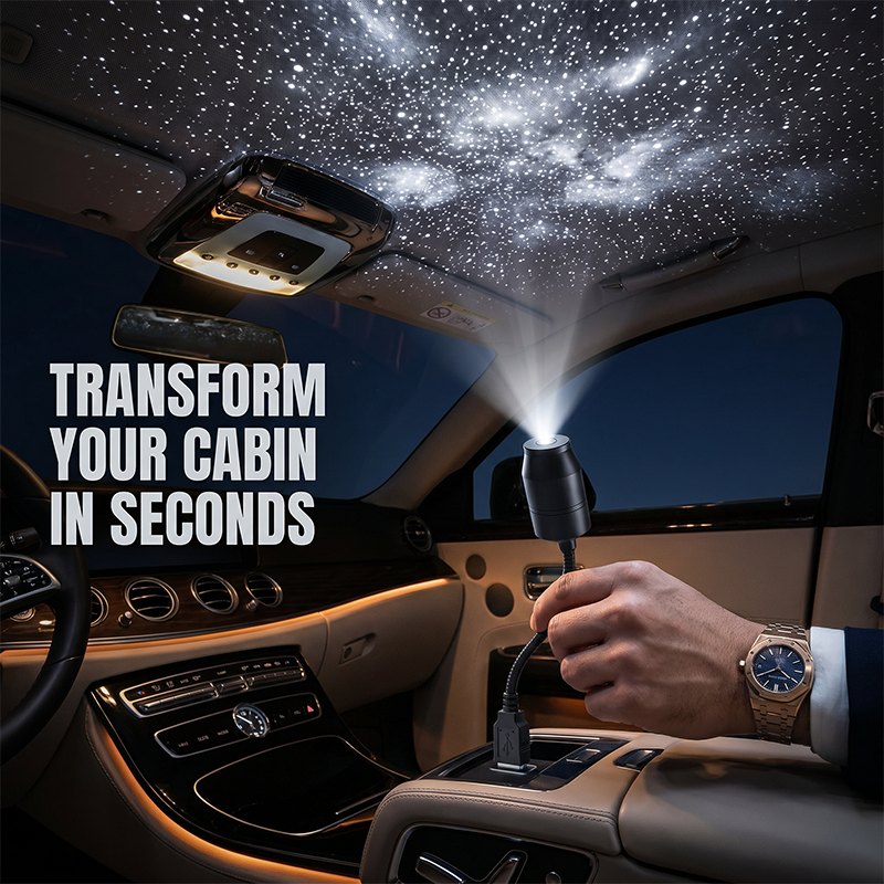 Luce proiettore di stelle per tetto auto USB