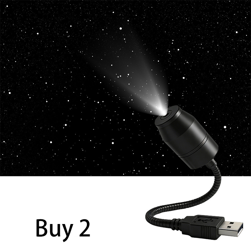 Luce proiettore di stelle per tetto auto USB