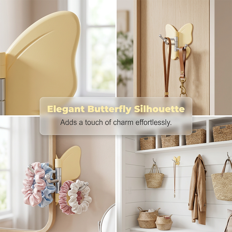 Rotatable Butterfly Wall Hook