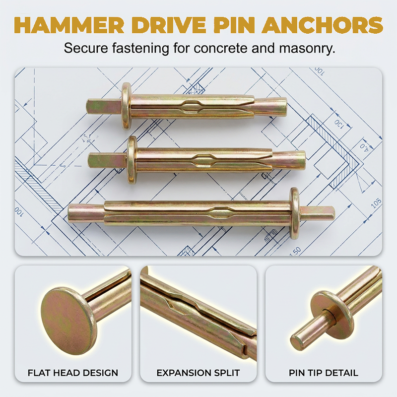 Hammer Drive Pin Anchor for Concrete & Brick