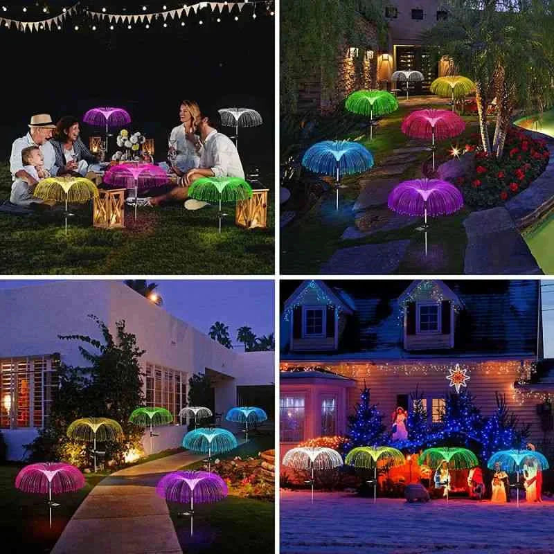 🔥ACQUISTA 1 E RICEVI 1 GRATIS (CONFEZIONE DA 2)🔥Luce ambientale solare impermeabile per prato esterno che cambia colore a forma di medusa