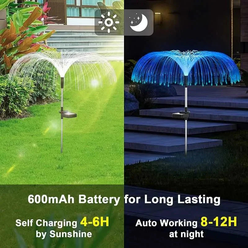 🔥ACQUISTA 1 E RICEVI 1 GRATIS (CONFEZIONE DA 2)🔥Luce ambientale solare impermeabile per prato esterno che cambia colore a forma di medusa