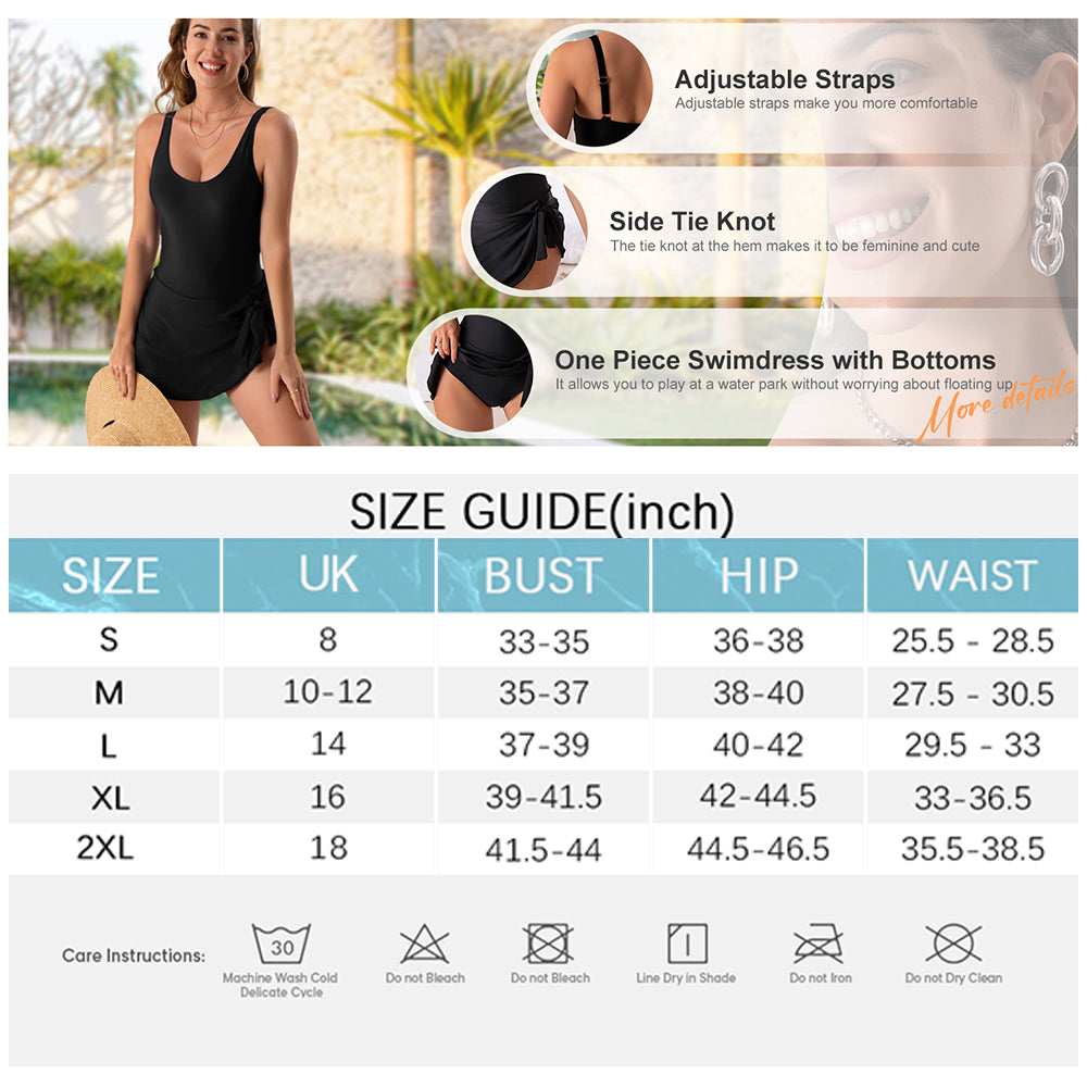 Costume da Bagno Intero Donna con Tummy Control Vestibilità Slim, Taglie Forti