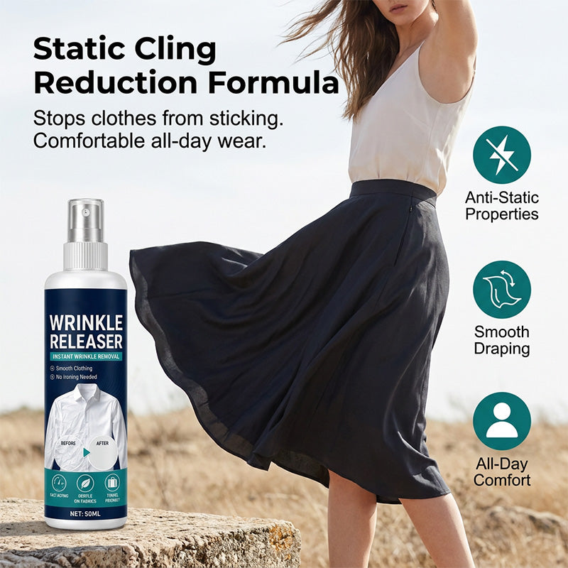 ✨Ultimo giorno: 50% di sconto👔 Spray antipiega istantaneo, senza ferro, da viaggio, antistatico e rinfrescante.