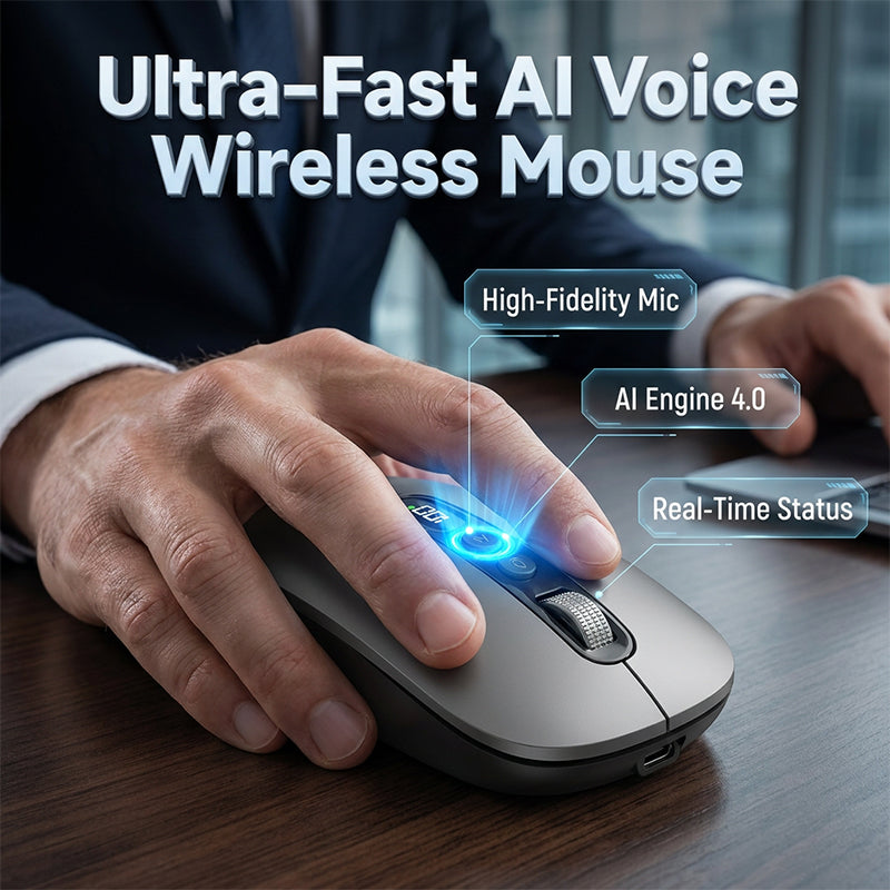 🖱️ 50% DI SCONTO ORA! 💬 Mouse Wireless AI con Controllo Vocale – Controllo vocale, wireless e alimentato da AI – Aumenta la produttività per lavoro e uso quotidiano ✨