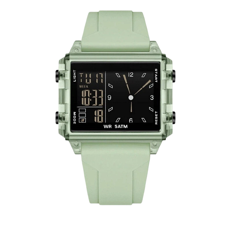 ⌚ ORA CON IL 50% DI SCONTO! 💧 Orologio digitale trasparente – resistente all’acqua fino a 50 m, display luminoso e visualizzazione ibrida – Lo stile incontra la funzionalità ✨