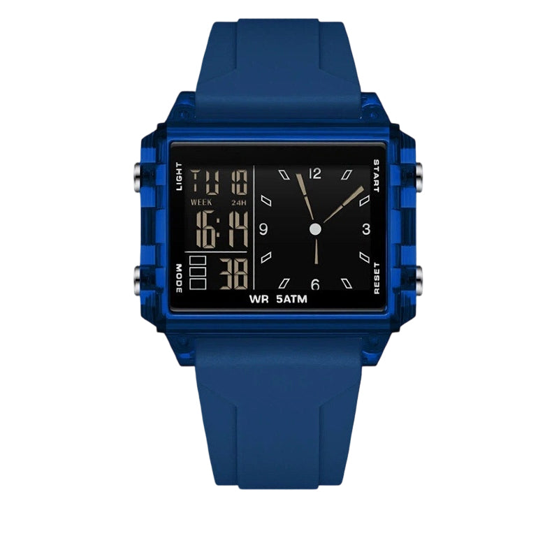 ⌚ ORA CON IL 50% DI SCONTO! 💧 Orologio digitale trasparente – resistente all’acqua fino a 50 m, display luminoso e visualizzazione ibrida – Lo stile incontra la funzionalità ✨
