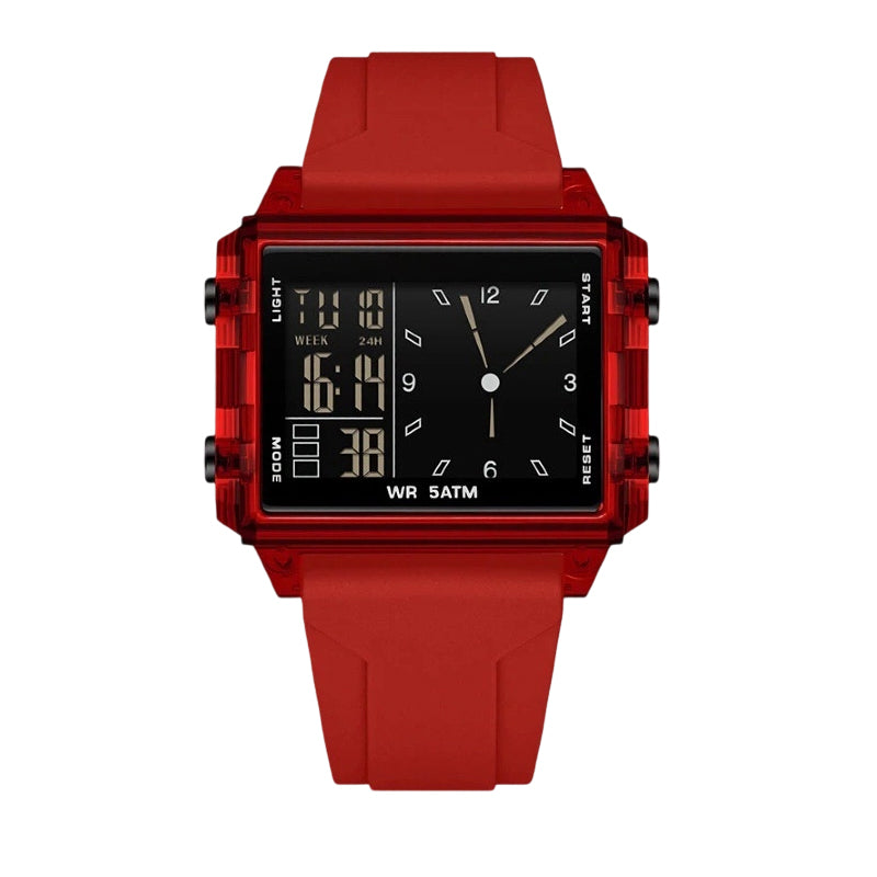 ⌚ ORA CON IL 50% DI SCONTO! 💧 Orologio digitale trasparente – resistente all’acqua fino a 50 m, display luminoso e visualizzazione ibrida – Lo stile incontra la funzionalità ✨