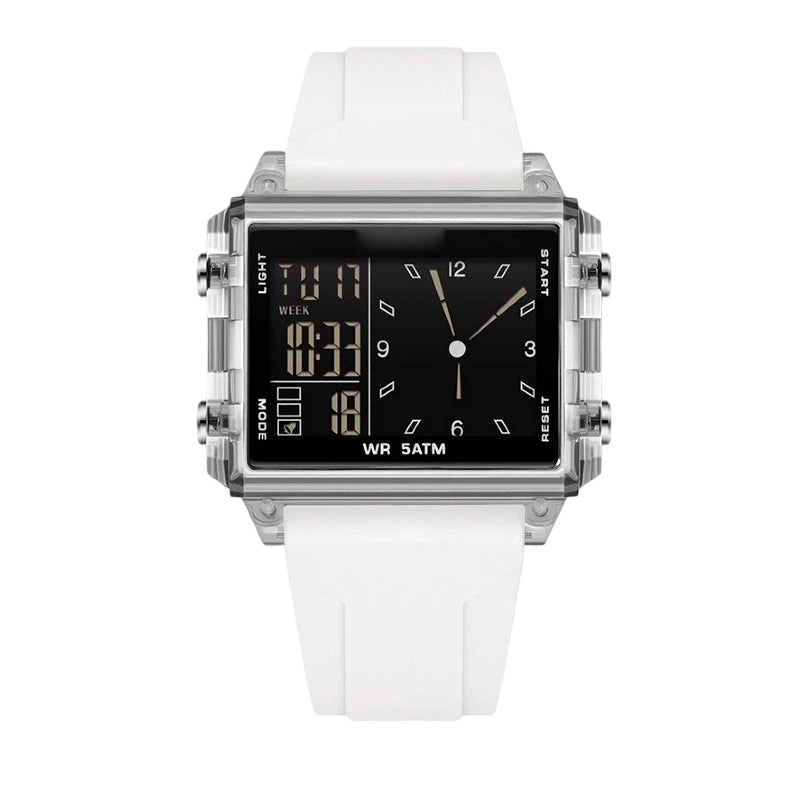 ⌚ ORA CON IL 50% DI SCONTO! 💧 Orologio digitale trasparente – resistente all’acqua fino a 50 m, display luminoso e visualizzazione ibrida – Lo stile incontra la funzionalità ✨