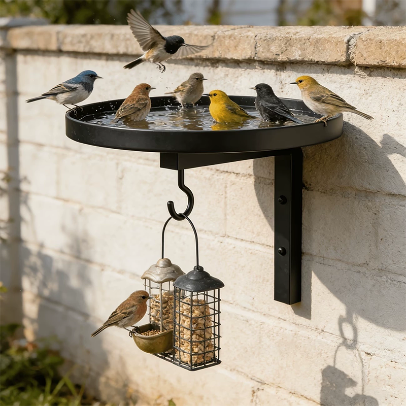 ⏳Offerta a tempo limitato⏰Bagno per uccelli da parete in metallo – finitura bronzo antico 🐦