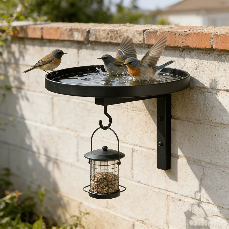 ⏳Offerta a tempo limitato⏰Bagno per uccelli da parete in metallo – finitura bronzo antico 🐦
