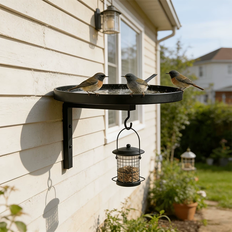 ⏳Offerta a tempo limitato⏰Bagno per uccelli da parete in metallo – finitura bronzo antico 🐦