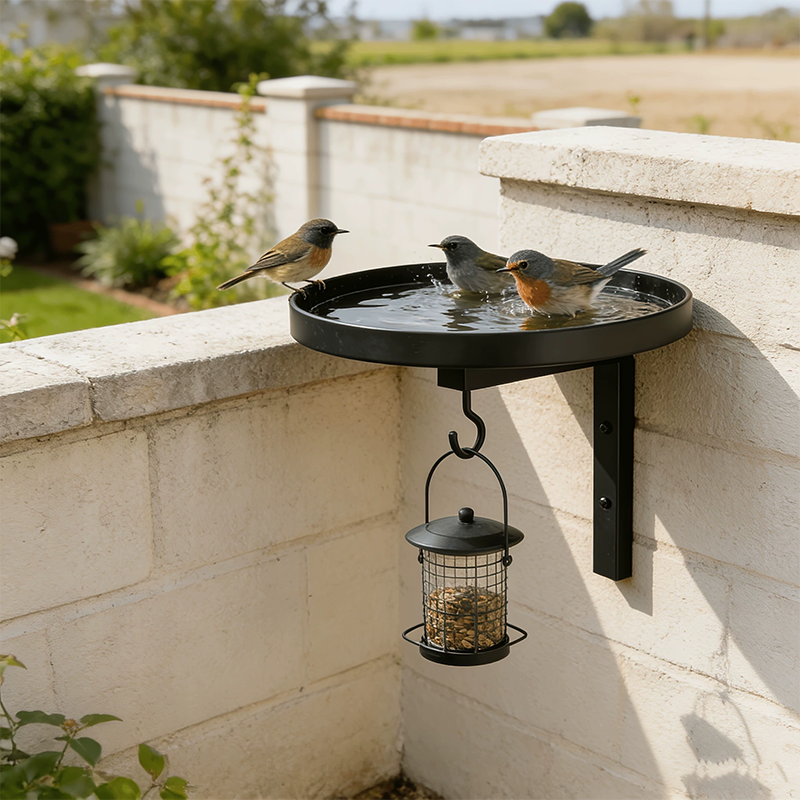 ⏳Offerta a tempo limitato⏰Bagno per uccelli da parete in metallo – finitura bronzo antico 🐦