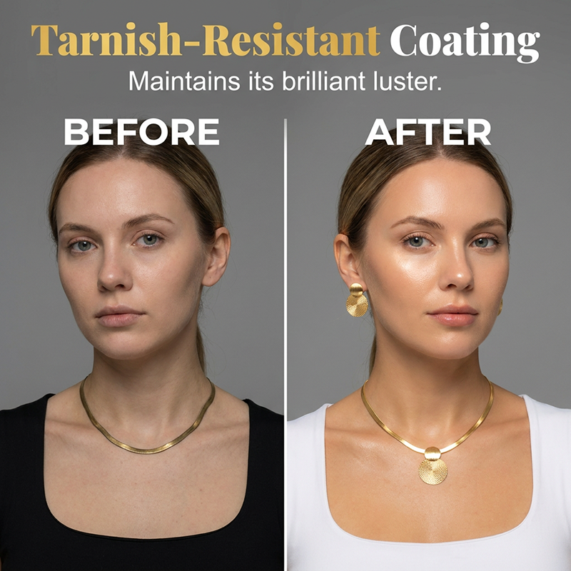 🎁2026 New Arrivals 60% OFF💥Modern Chic Necklace & Earring Set – Gold finish, geometric design & lightweight – perfect for daily elegance or gifting – includes matching pieces for a polished look 💫