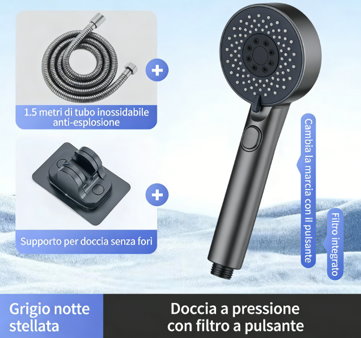 Doccia manuale ad altissima pressione