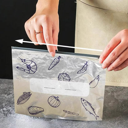 🌿 Dimenticate la plastica! Sacchetti riutilizzabili in alluminio – Conservazione degli alimenti ecologica. ♻️