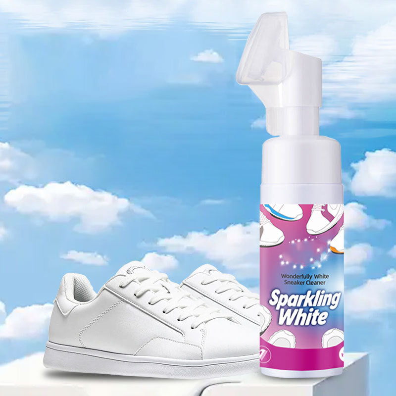 Waterless Foam White Shoe Cleaner with Brush