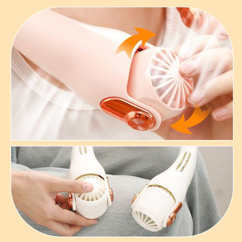 🔥Estate Vendita calda camminare aria Conditioners🌪️Low Rumore portatile collo Fan