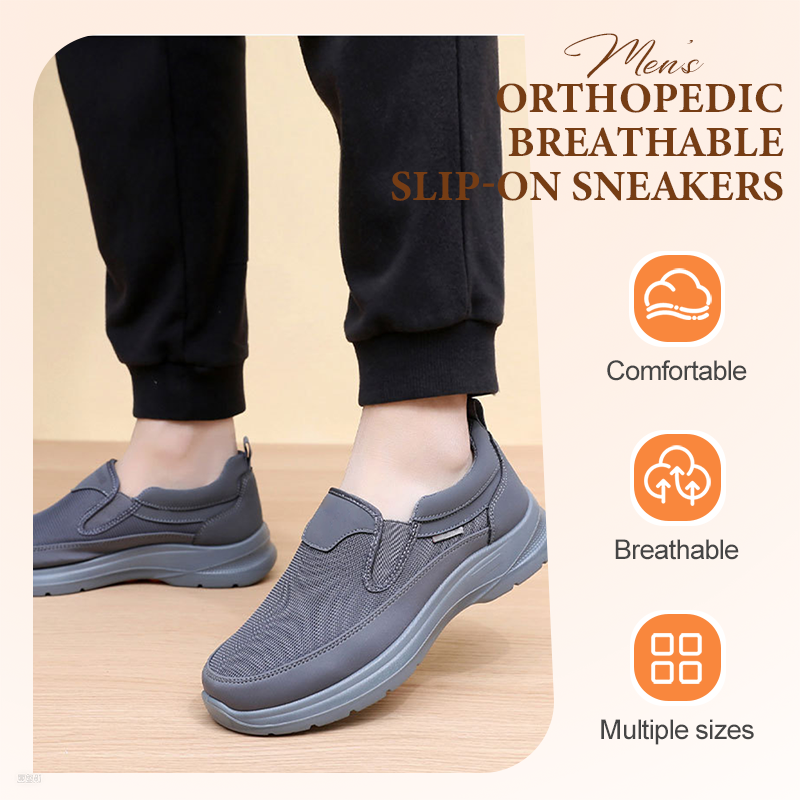 Sneakers Ortopediche Traspiranti Slip-On da Uomo - Supporto Plantare con Solette in Memory Foam per Comfort Quotidiano