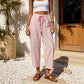 Pantaloni Cropped a Righe da Donna