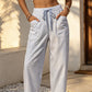 Pantaloni Cropped a Righe da Donna