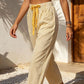 Pantaloni Cropped a Righe da Donna
