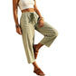 Pantaloni Cropped a Righe da Donna