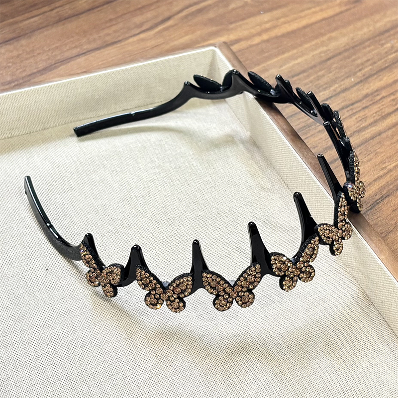 💥Wavy Crystal Headband Set - Lightweight Non-Slip Girly Feminine Hair Accessory, Sparkling Crystal-Accented Wave-Shape Band for Weddings & Everyday Wear, Girly Feminine Items