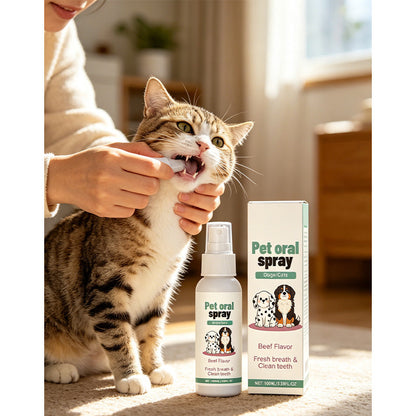 Spray delicato per l'igiene orale degli animali domestici