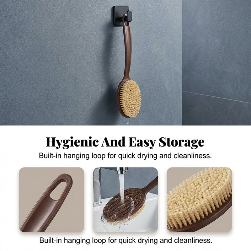 Spazzola da Bagno con Manico Lungo per lo Scrub della Schiena