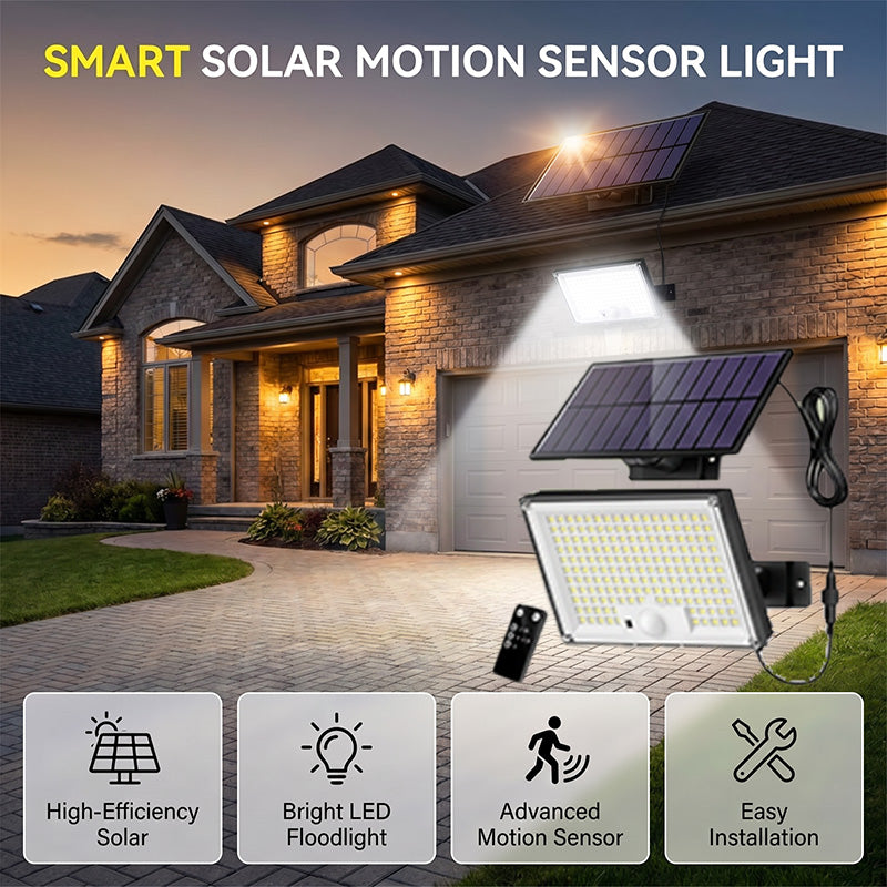 🔥2026 BEST‑SELLER｜50K+ VENDUTI🔥50% DI SCONTO 💡 Luce di sicurezza solare da esterno｜12 ore di illuminazione continua, sensore di movimento, impermeabile IP65, per giardino, cortile e mura esterne✨