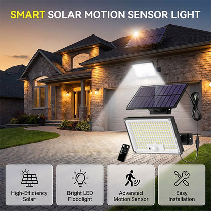 🔥2026 BEST‑SELLER｜50K+ VENDUTI🔥50% DI SCONTO 💡 Luce di sicurezza solare da esterno｜12 ore di illuminazione continua, sensore di movimento, impermeabile IP65, per giardino, cortile e mura esterne✨
