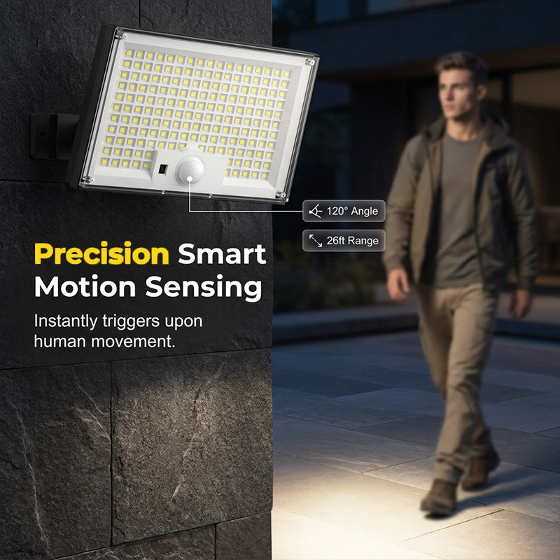 🔥2026 BEST‑SELLER｜50K+ VENDUTI🔥50% DI SCONTO 💡 Luce di sicurezza solare da esterno｜12 ore di illuminazione continua, sensore di movimento, impermeabile IP65, per giardino, cortile e mura esterne✨