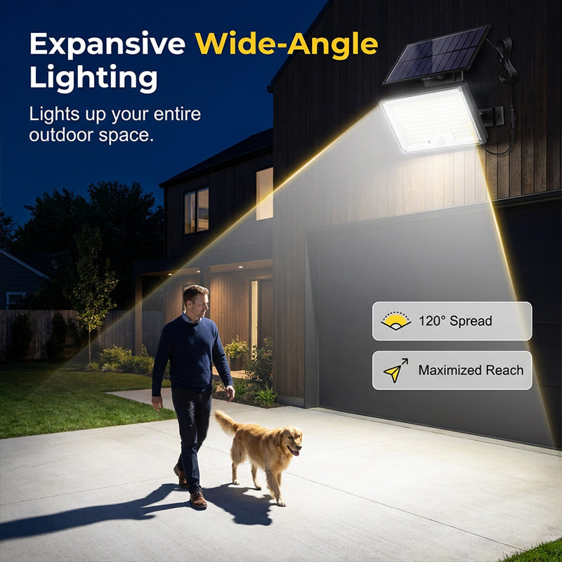 🔥2026 BEST‑SELLER｜50K+ VENDUTI🔥50% DI SCONTO 💡 Luce di sicurezza solare da esterno｜12 ore di illuminazione continua, sensore di movimento, impermeabile IP65, per giardino, cortile e mura esterne✨