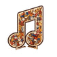 Puzzle in legno con note musicali