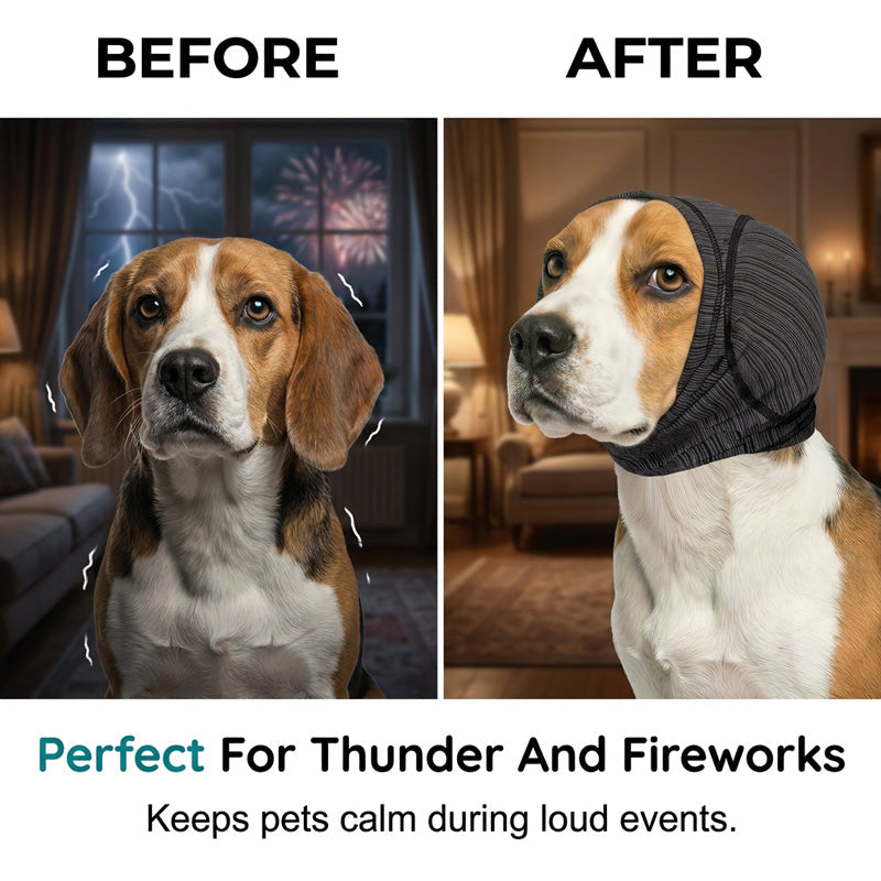 🐾 🎧 Paraorecchie antirumore per animali domestici: la delicata compressione avvolgente allevia l'ansia causata da tuoni e fuochi d'artificio 🐶