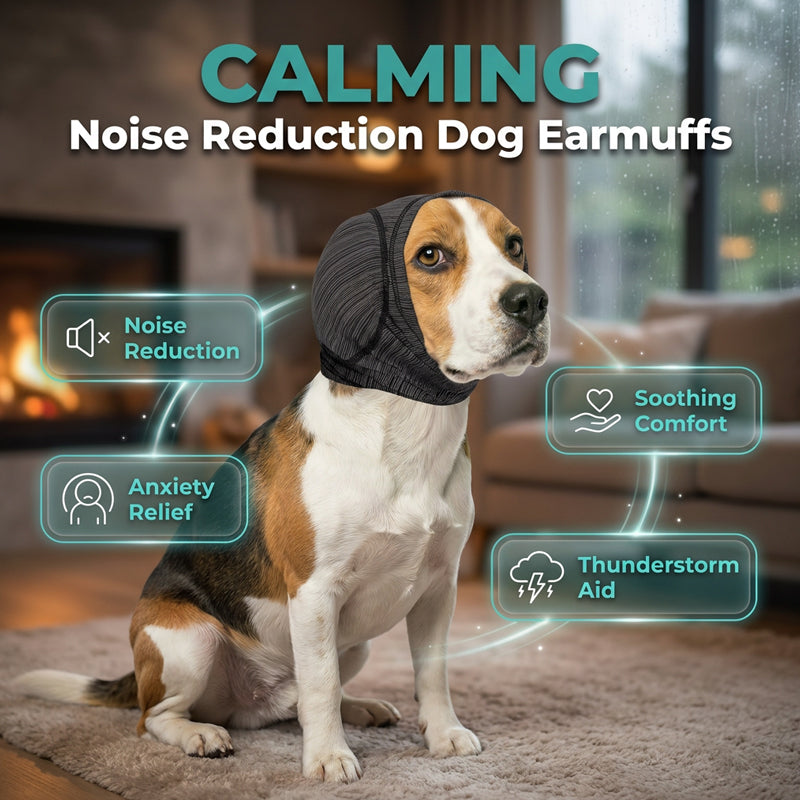 🐾 🎧 Paraorecchie antirumore per animali domestici: la delicata compressione avvolgente allevia l'ansia causata da tuoni e fuochi d'artificio 🐶