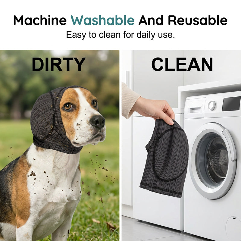 🐾 🎧 Paraorecchie antirumore per animali domestici: la delicata compressione avvolgente allevia l'ansia causata da tuoni e fuochi d'artificio 🐶