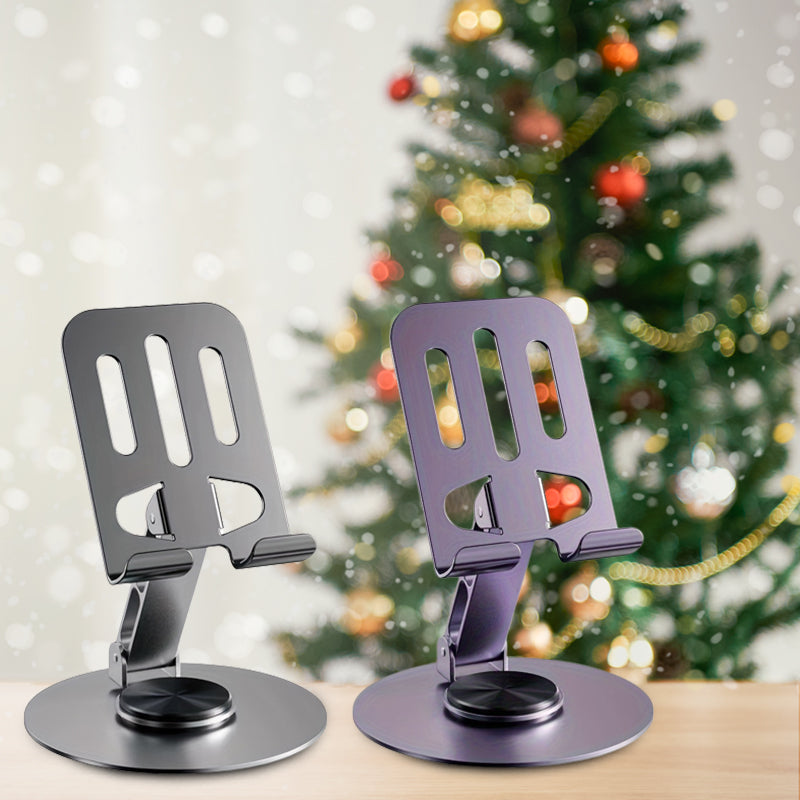 🥳2026 BESTSELLER✨Supporto pieghevole in metallo con rotazione 360° per telefono e tablet. Angolo liberamente regolabile, struttura robusta e antiscivolo. Compatto e portatile, ideale per guardare video, riunioni e navigazione ovunque!📱💻