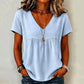 👚✨T-Shirt da Donna con Scollo a V Elegante – Scollatura Valorizzante, Tessuto Morbido & Versatile – Perfetto per Tutti i Giorni, Ufficio & Tempo Libero – Facile da Abbinare