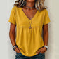 👚✨T-Shirt da Donna con Scollo a V Elegante – Scollatura Valorizzante, Tessuto Morbido & Versatile – Perfetto per Tutti i Giorni, Ufficio & Tempo Libero – Facile da Abbinare