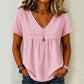👚✨T-Shirt da Donna con Scollo a V Elegante – Scollatura Valorizzante, Tessuto Morbido & Versatile – Perfetto per Tutti i Giorni, Ufficio & Tempo Libero – Facile da Abbinare