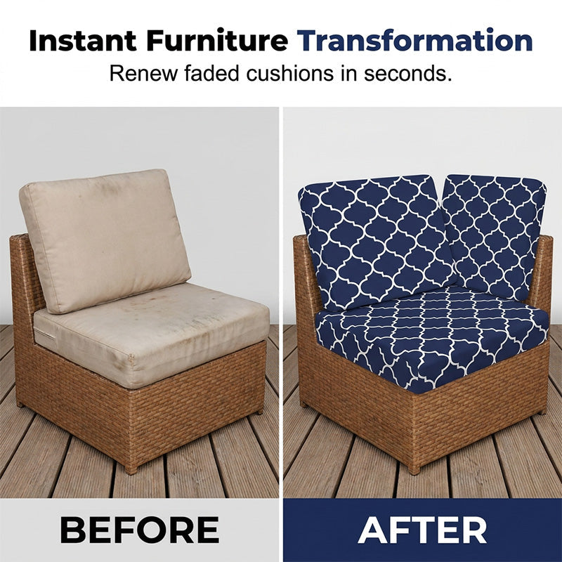 🛋️ OFFERTA A TEMPO LIMITATO -50%! ✨ Rivestimento per cuscino di divano da patio – elastico, resistente all'acqua ✨