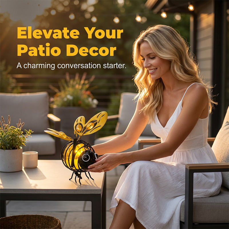 ⏰SCONTO DEL 50%!🔥OLTRE 50.000 VENDUTE! Lampada a sospensione a forma di ape alimentata a energia solare🐝