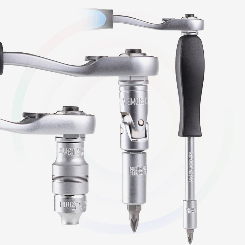 🔧 SCONTO 50%! 🛠️ Kit Chiave a Cricchetto 29 Pezzi – Acciaio Cromo-Vanadio – Bussole & Inserti per Fai da Te & Auto