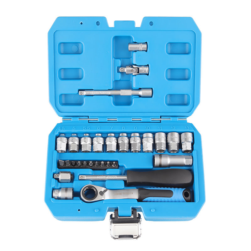 🔧 SCONTO 50%! 🛠️ Kit Chiave a Cricchetto 29 Pezzi – Acciaio Cromo-Vanadio – Bussole & Inserti per Fai da Te & Auto